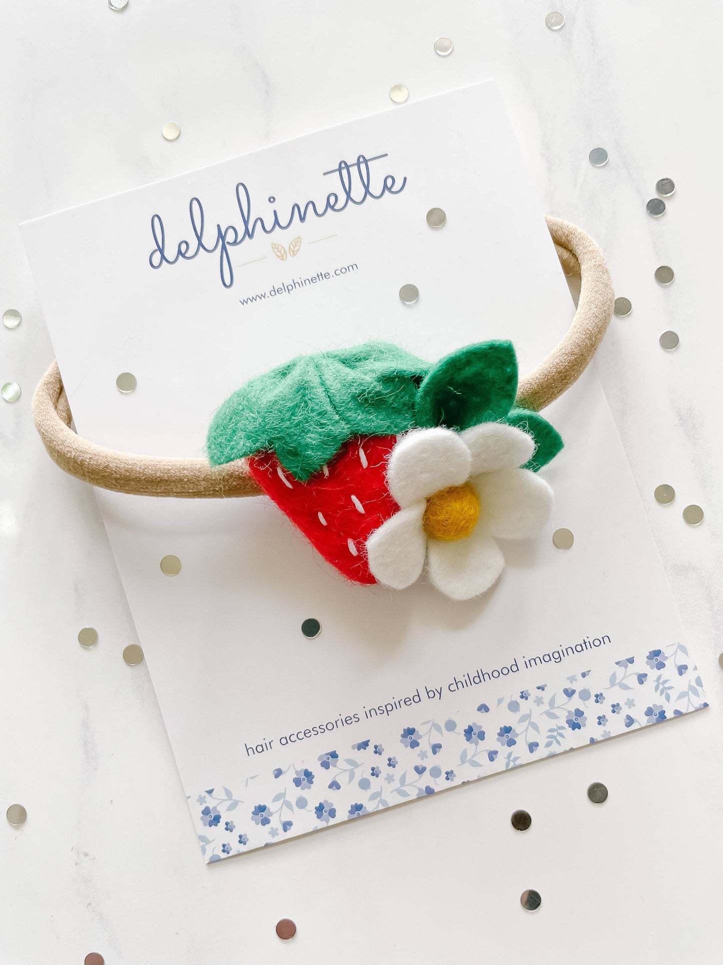 Strawberry and Daisy Baby Headband