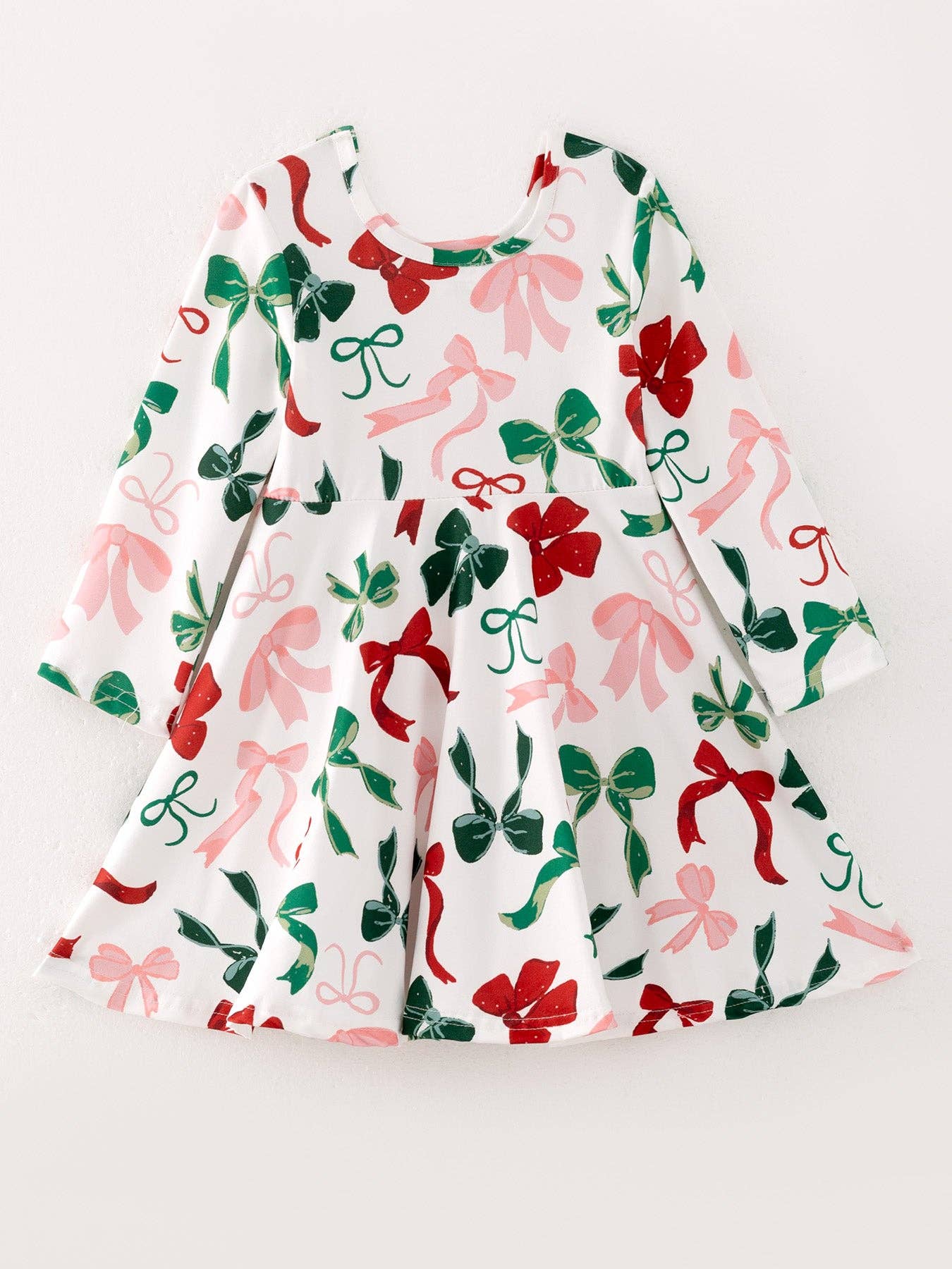 Girls Christmas Bow Dress