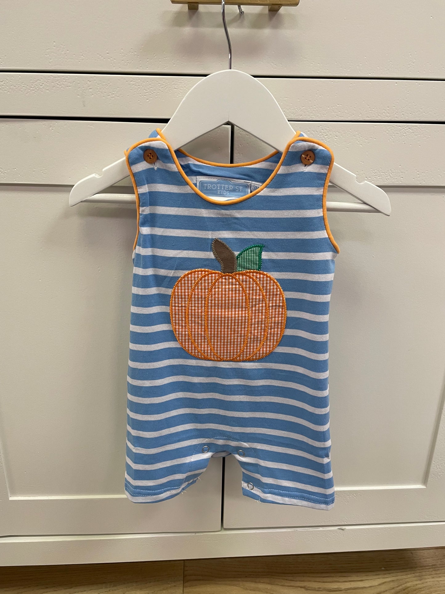Trotter Street Kids Pumpkin Appliqué Jon-Jon