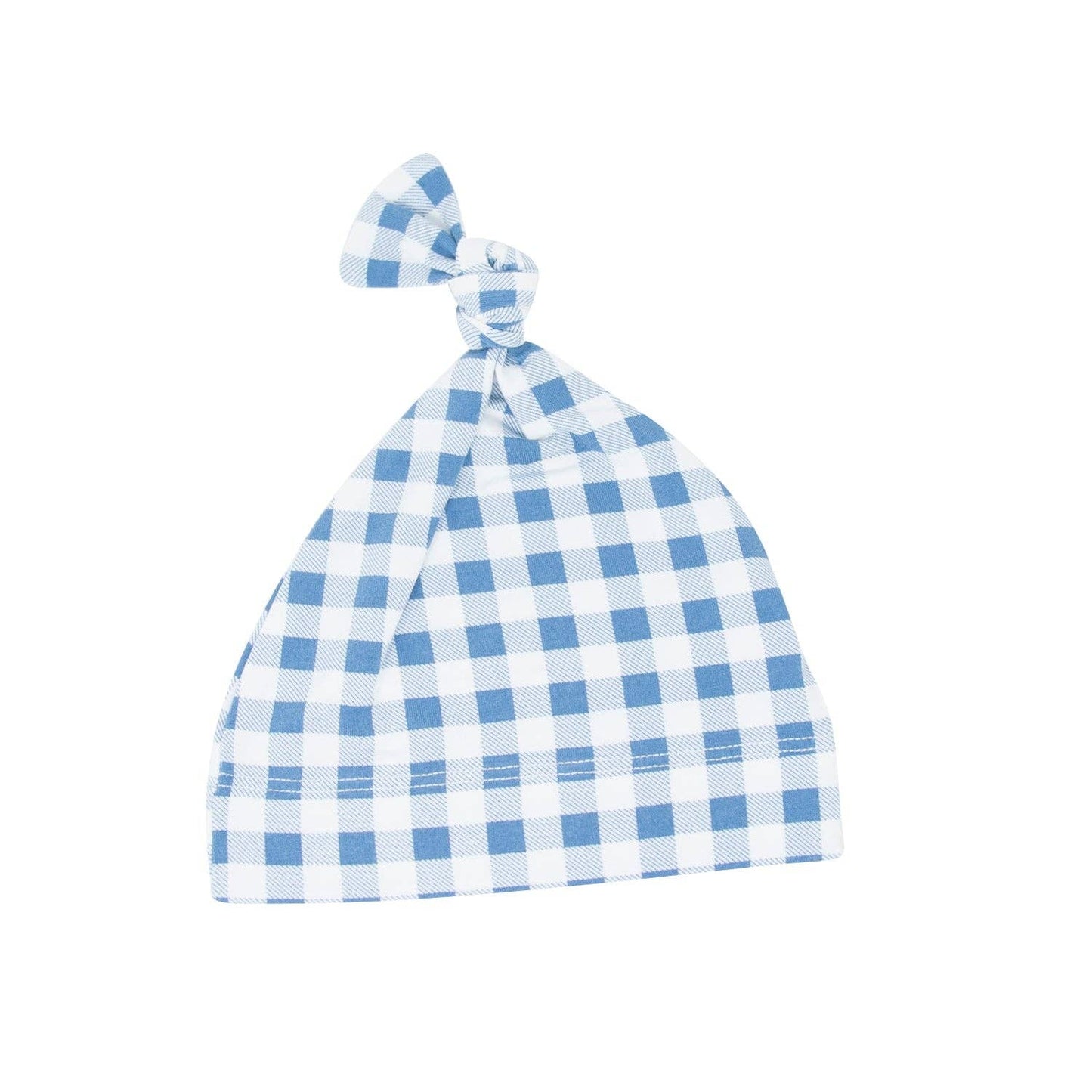 Knot Hat - Blue Gingham