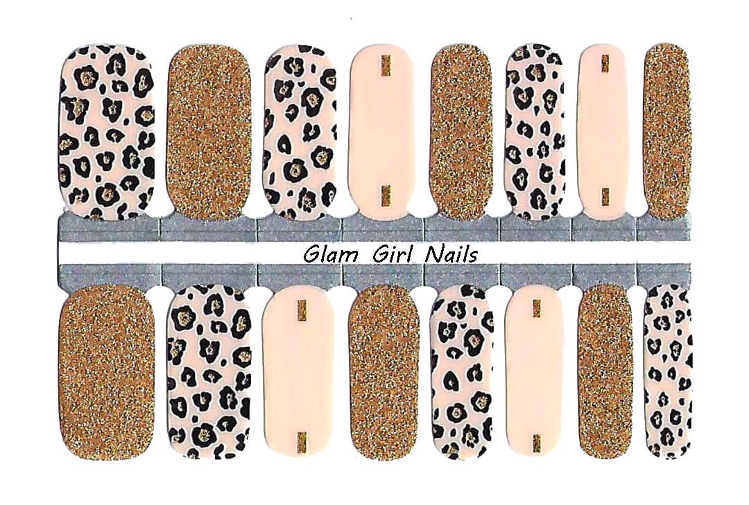 Chic Leopard Sparkle Nail Wraps