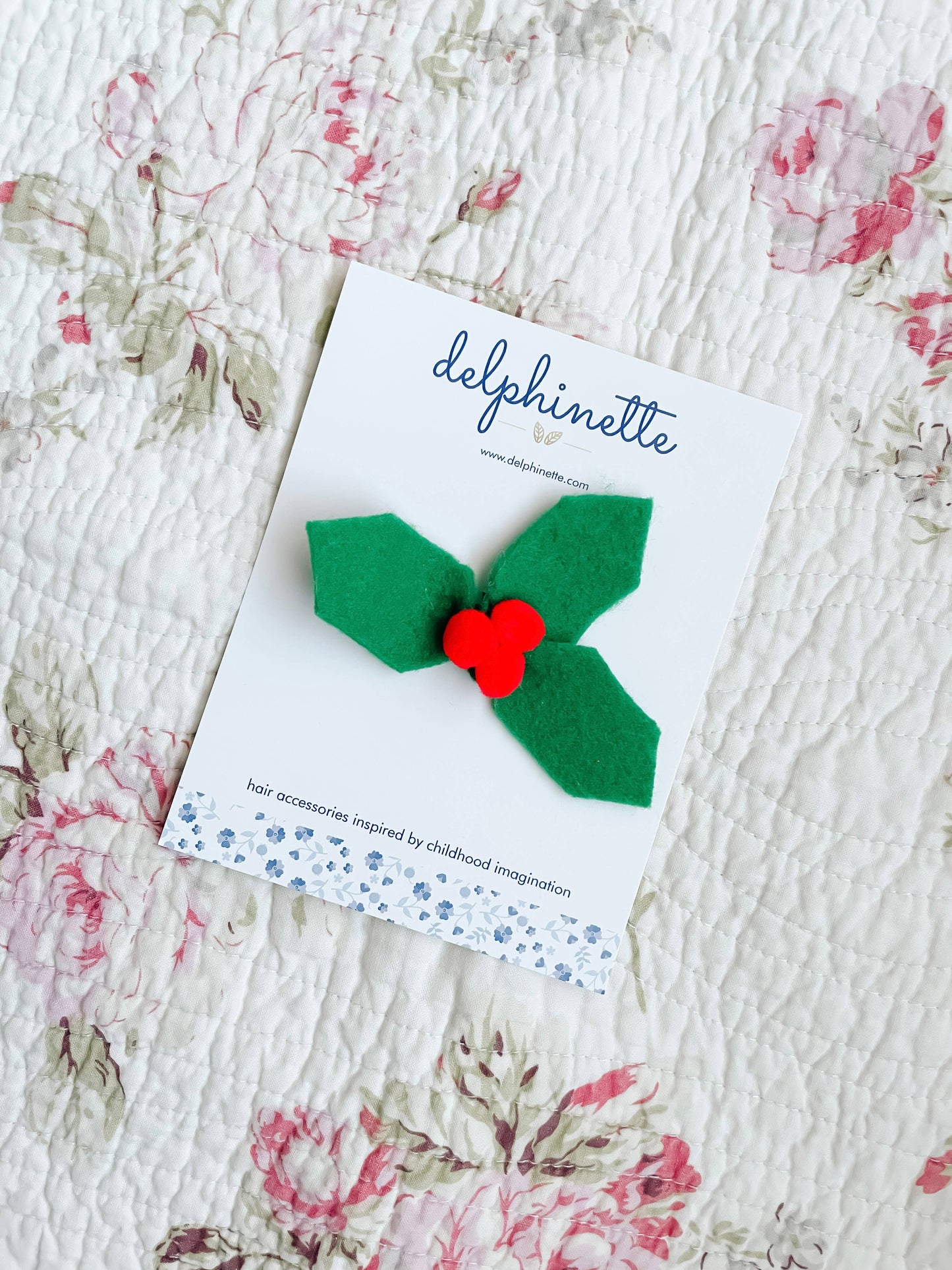 Christmas Holly Hair Clip
