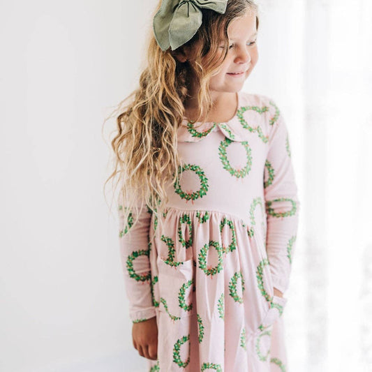 Twirl Dress - Pink Wreath