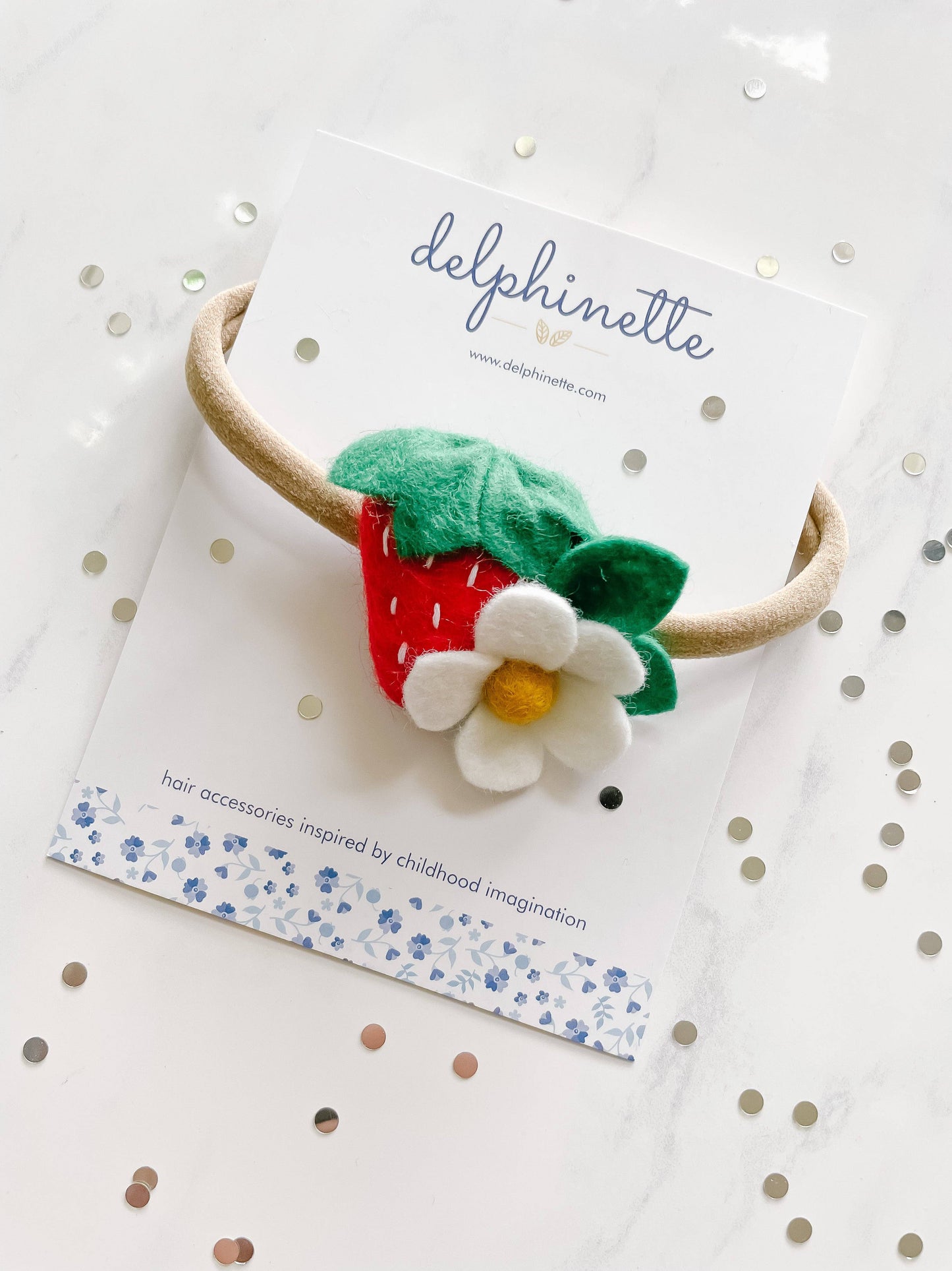 Strawberry and Daisy Baby Headband