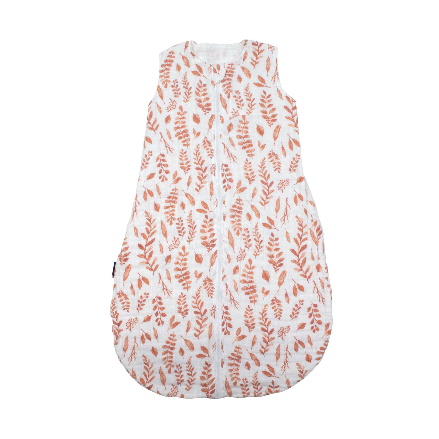 Pink Leaves Muslin Sleep Sack - 6-12 Months