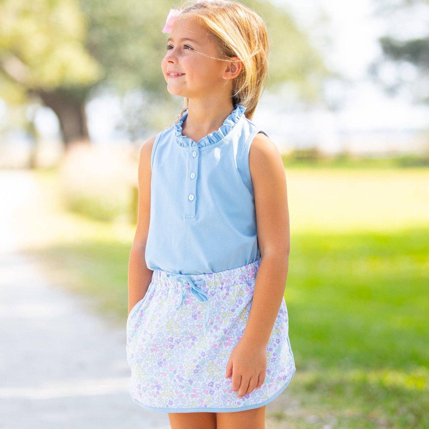 Girls Ruffle Polo