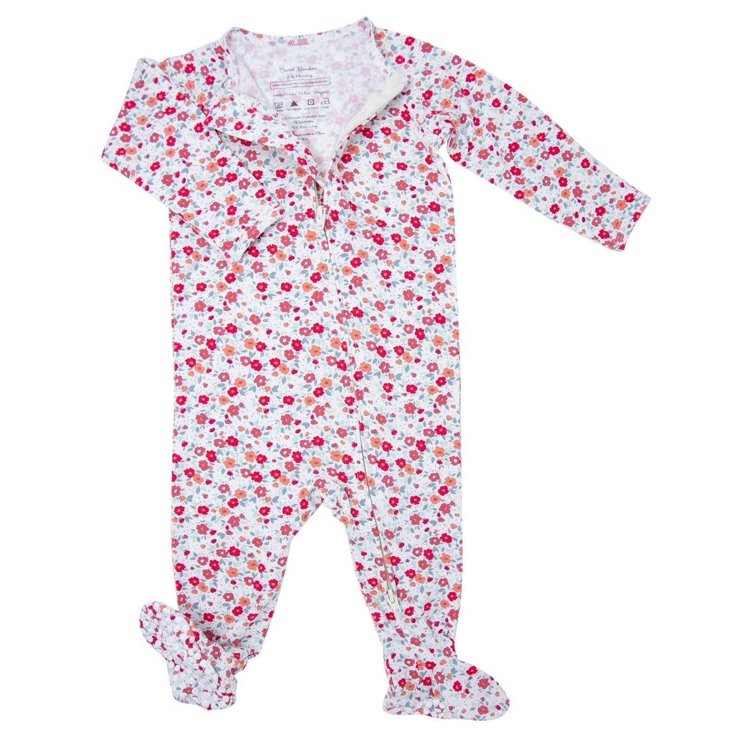 Zipper Footie - Floral