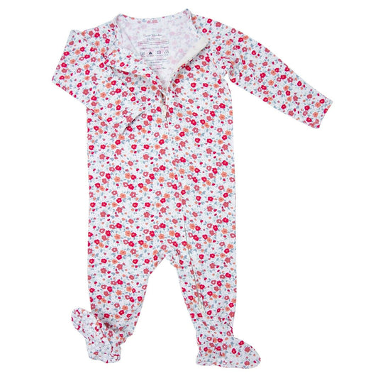Zipper Footie - Floral