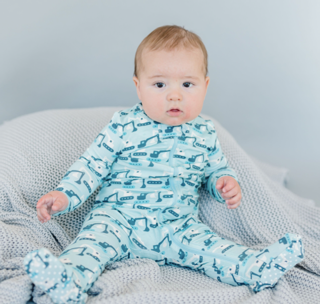 Baby Modal Bamboo Sleeper - Diggin' It Construction