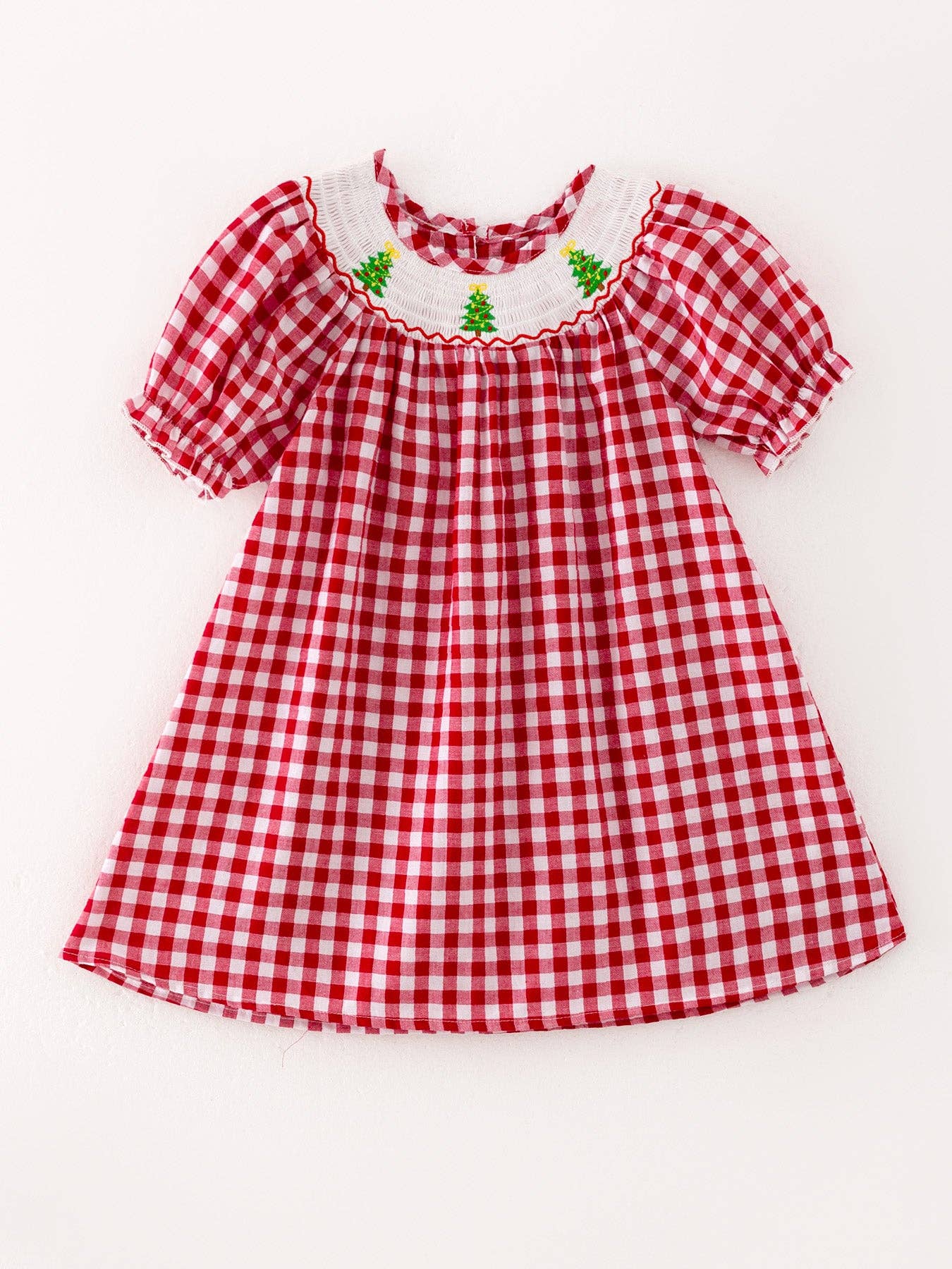 Christmas Tree Smocking Dress