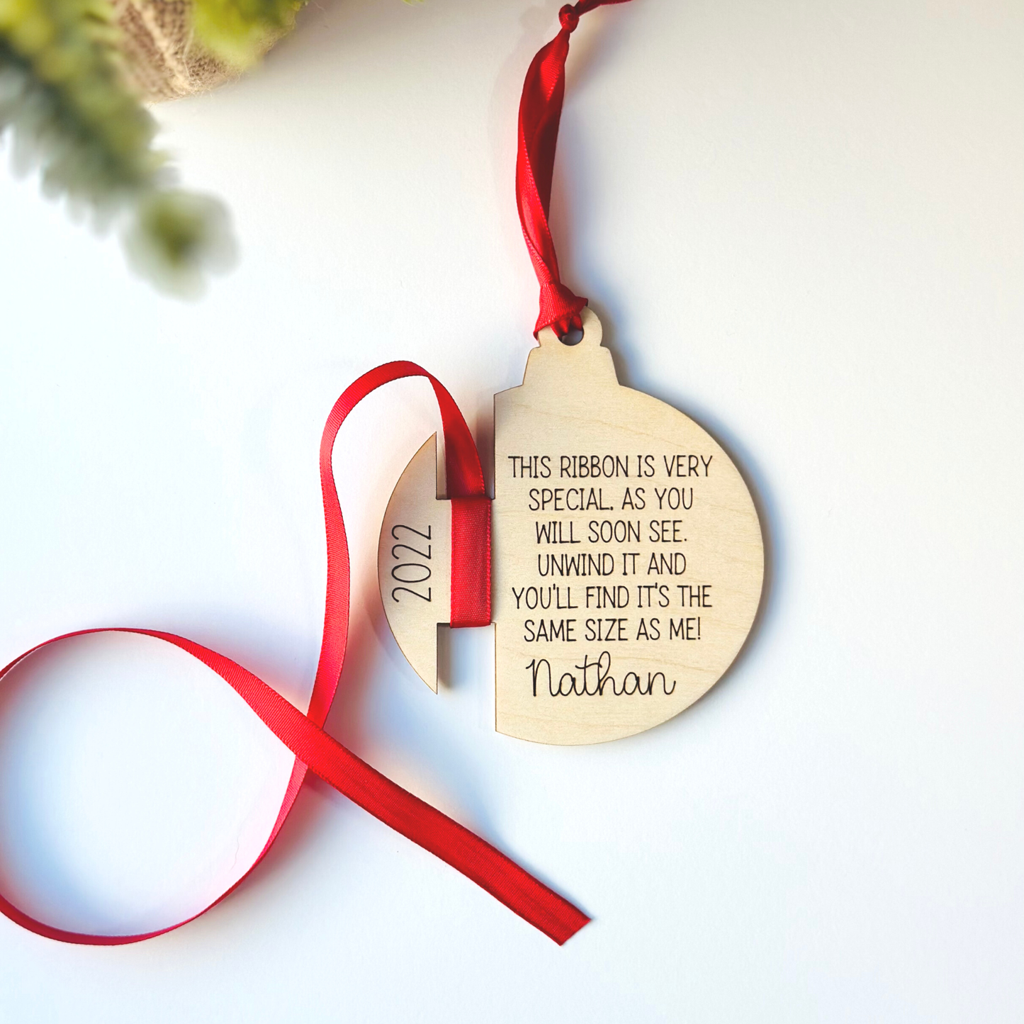 Keepsake Height Ornament, Christmas Growth Ornament