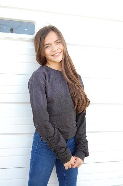 Star Emb tunic Length Tie Dye Sweatshirt -Tween Girls
