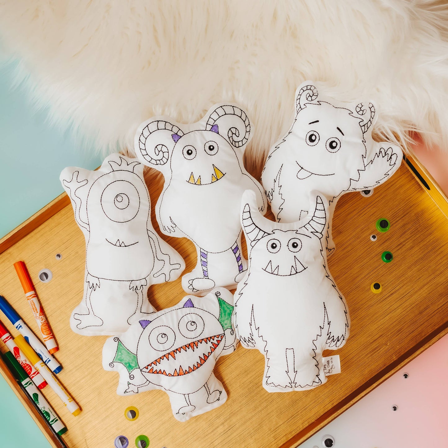 Furry Monster Coloring Buddy Activity For Kids