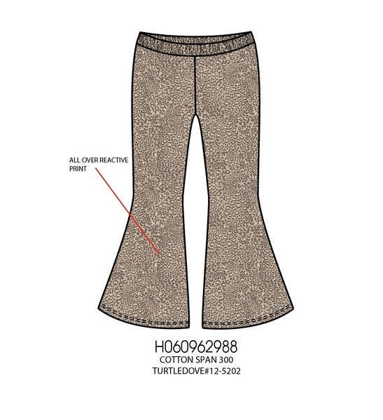 Leopard print tween bell bottom