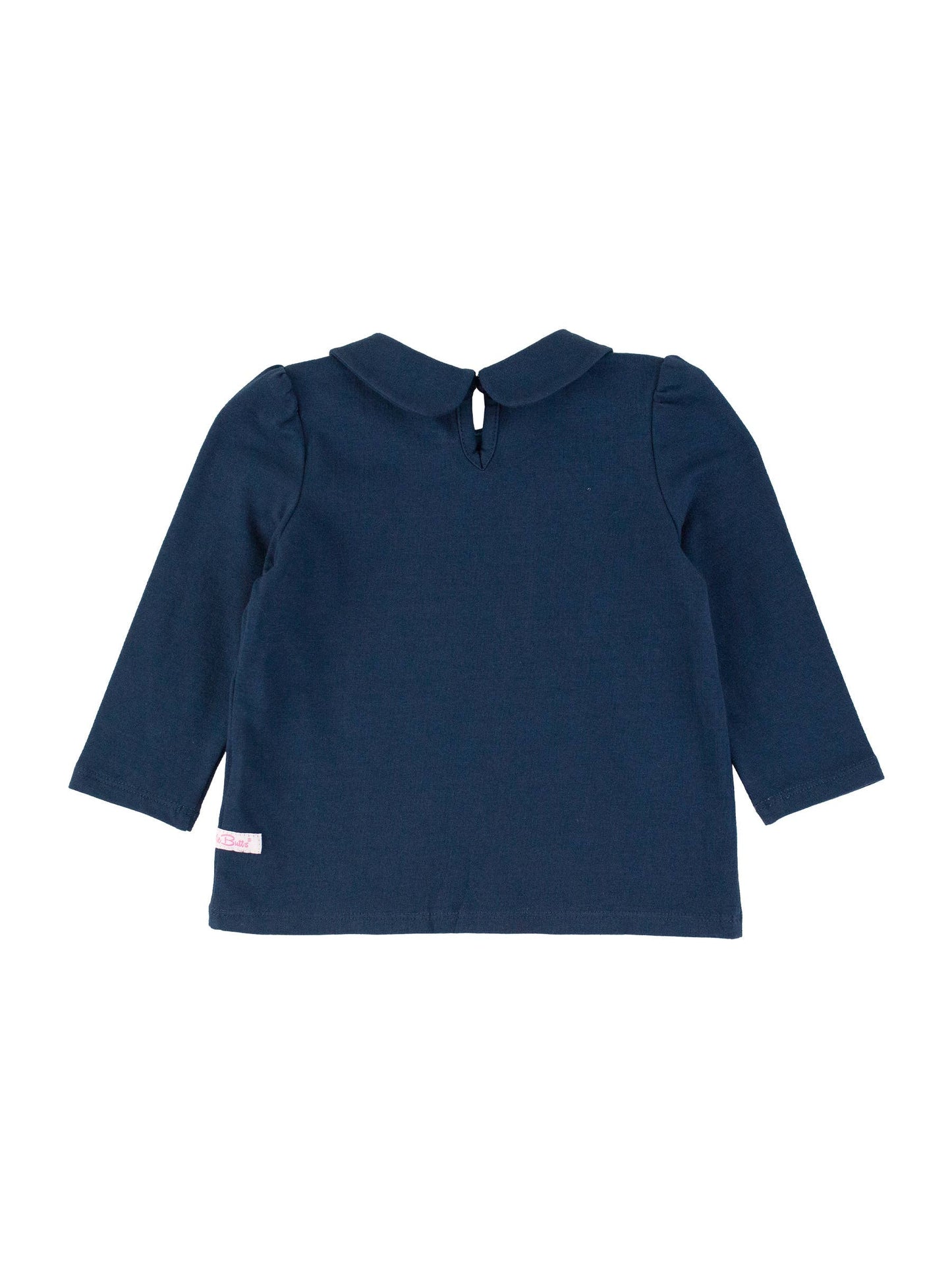 Girls Navy Peter Pan  Top