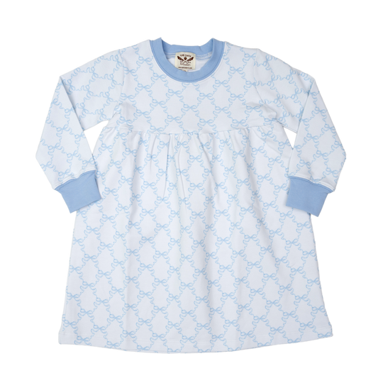 Vintage Bow Sweatshirt Dress