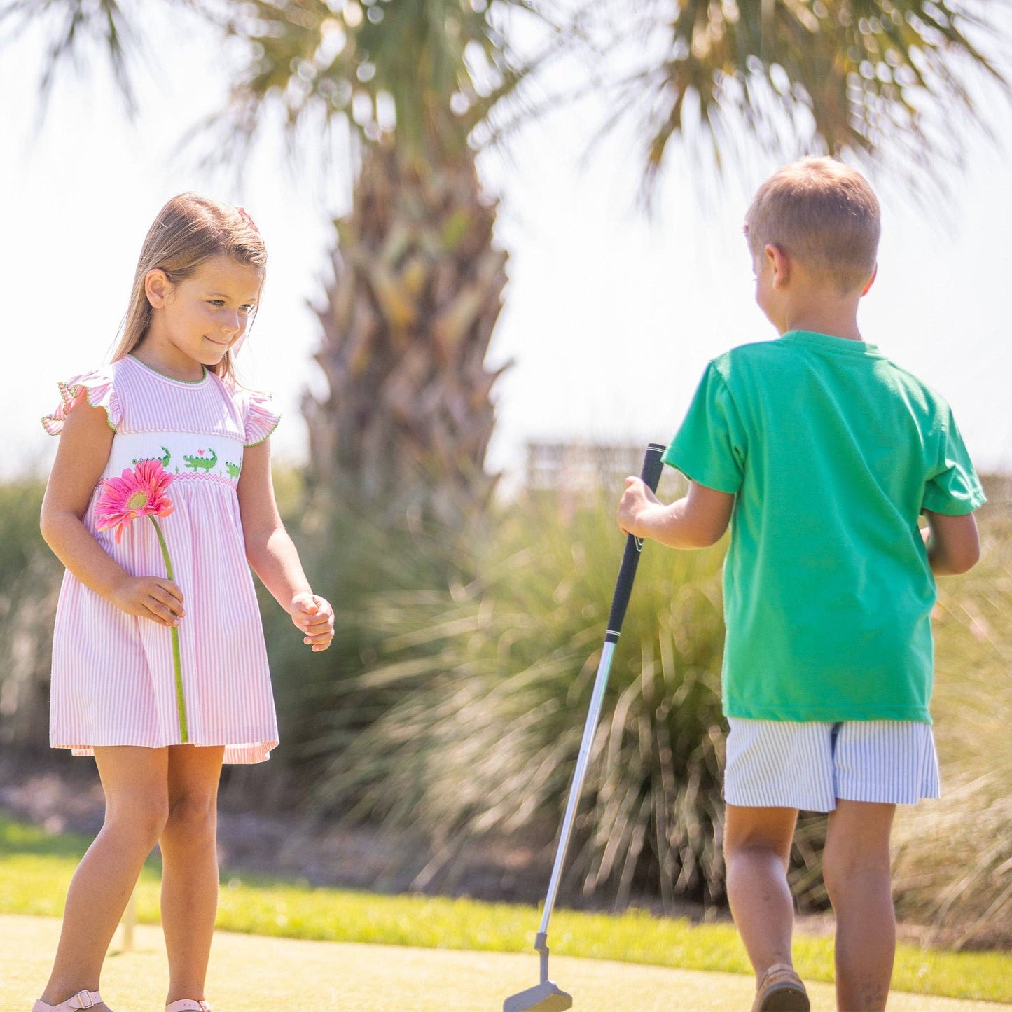 Kiawah Blue Stripe Shorts