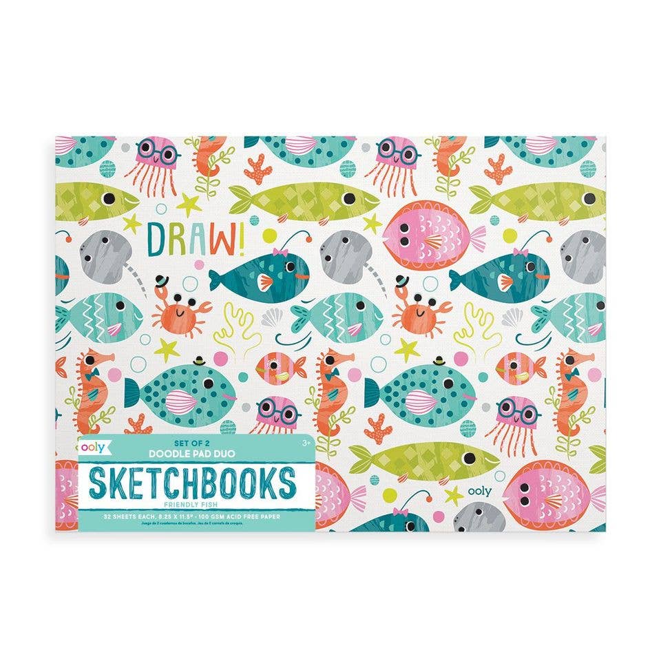 Doodle Pad Duo Sketchbooks: Friendly Fish - Set of 2