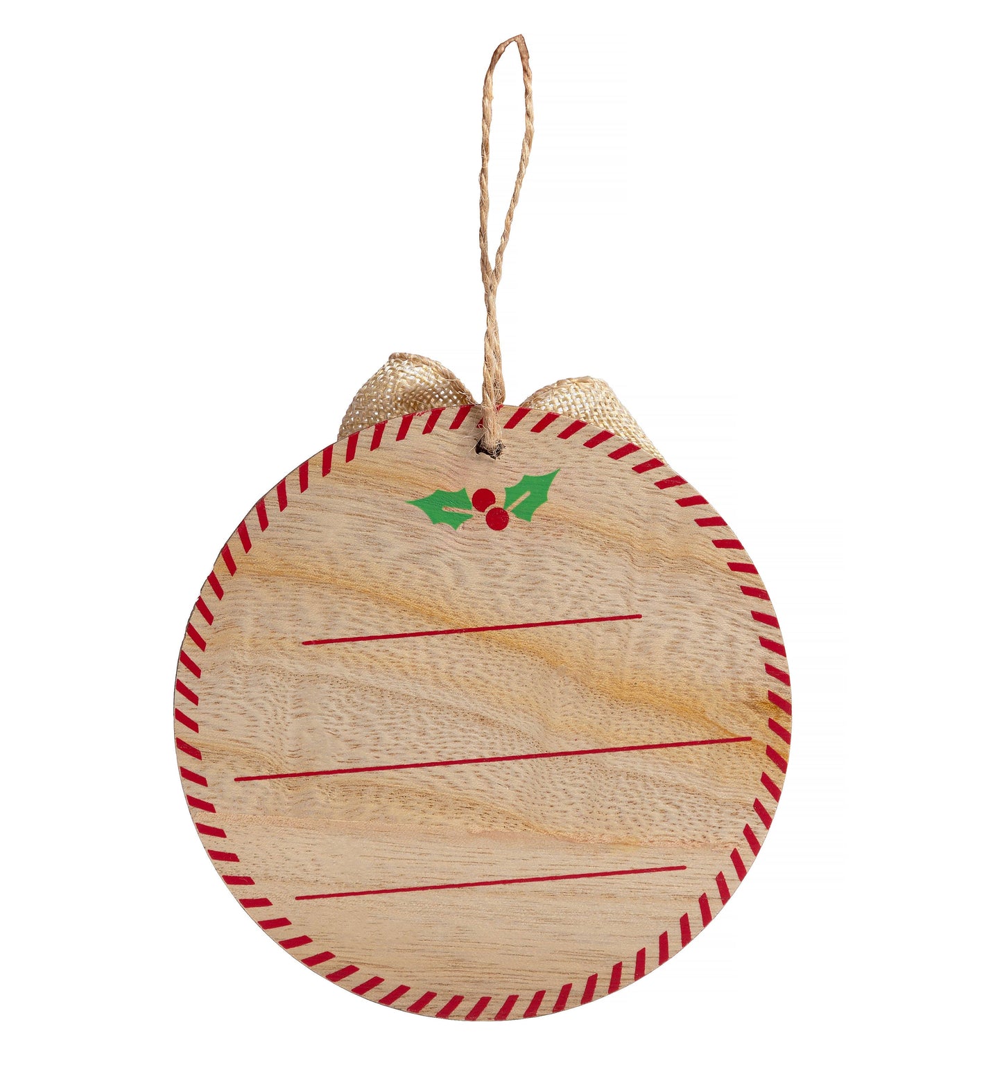 Fill & Print Ornament and Paint Kit, Christmas Rustic Ribbon
