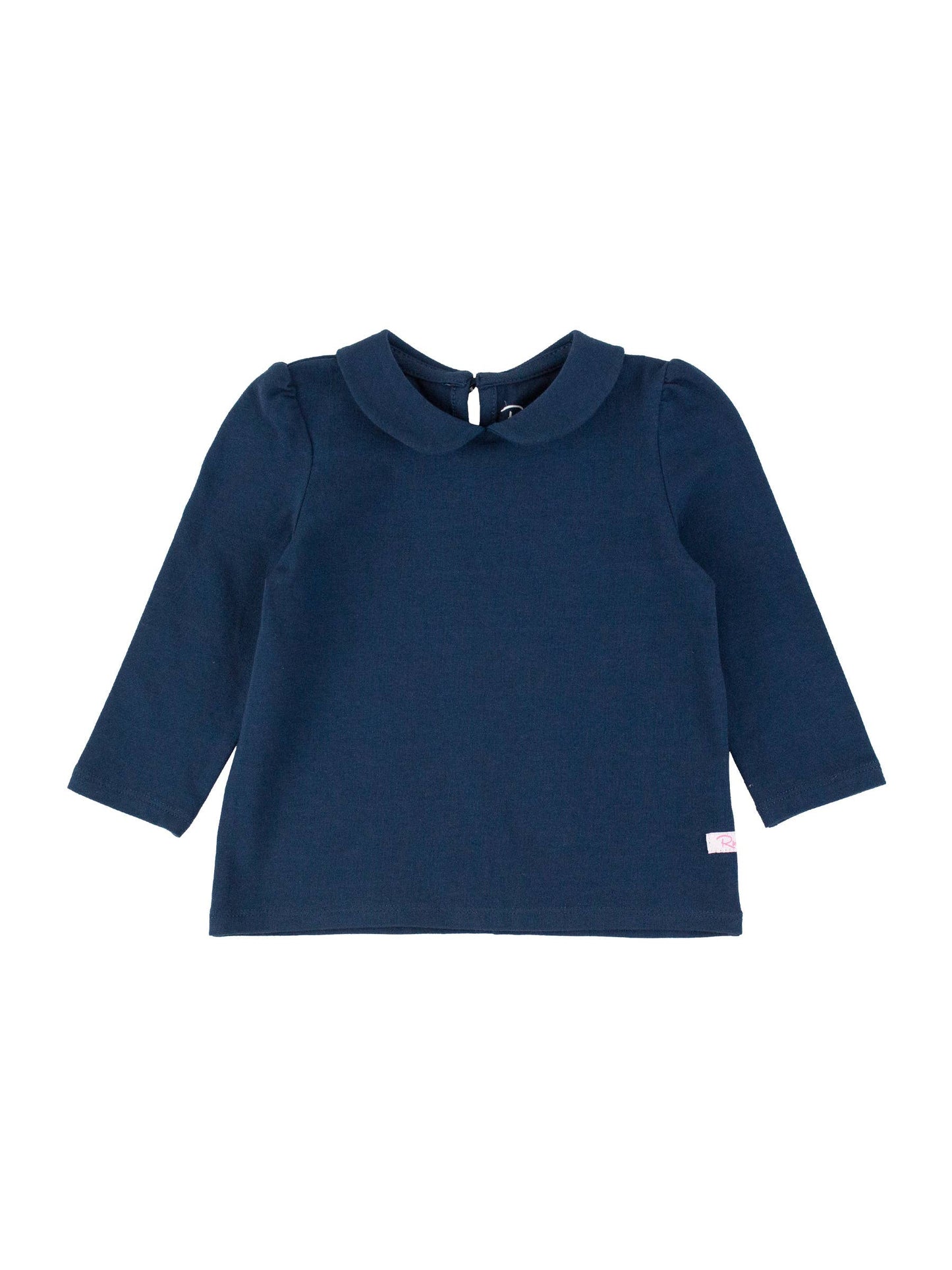 Girls Navy Peter Pan  Top