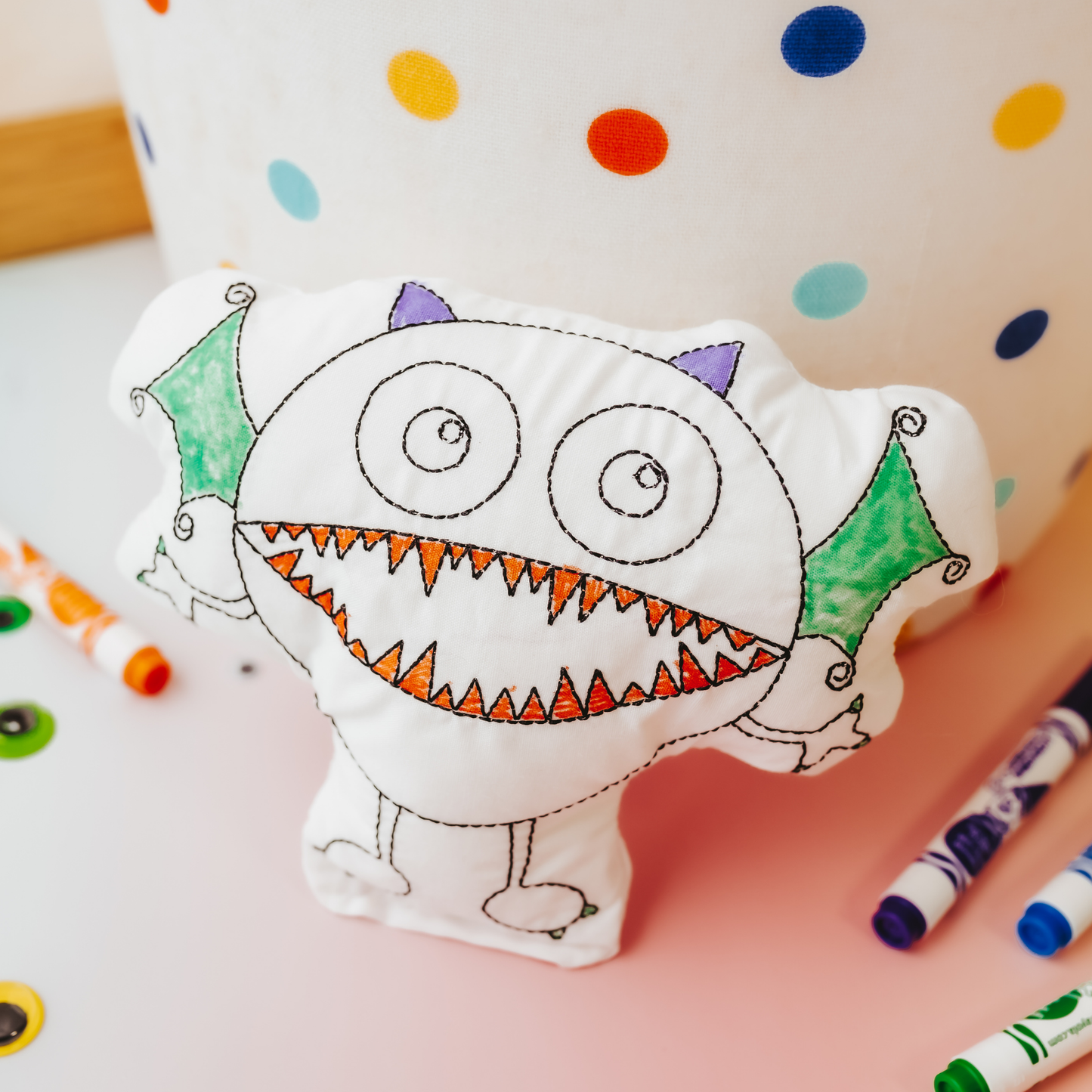 Furry Monster Coloring Buddy Activity For Kids