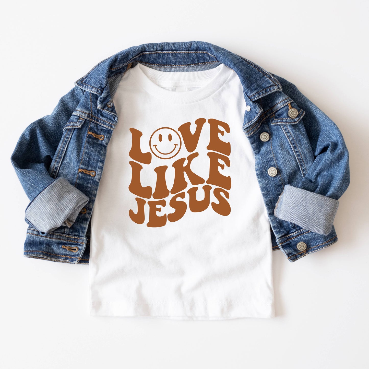 Love Like Jesus Smiley Face | Youth Short Sleeve Tee
