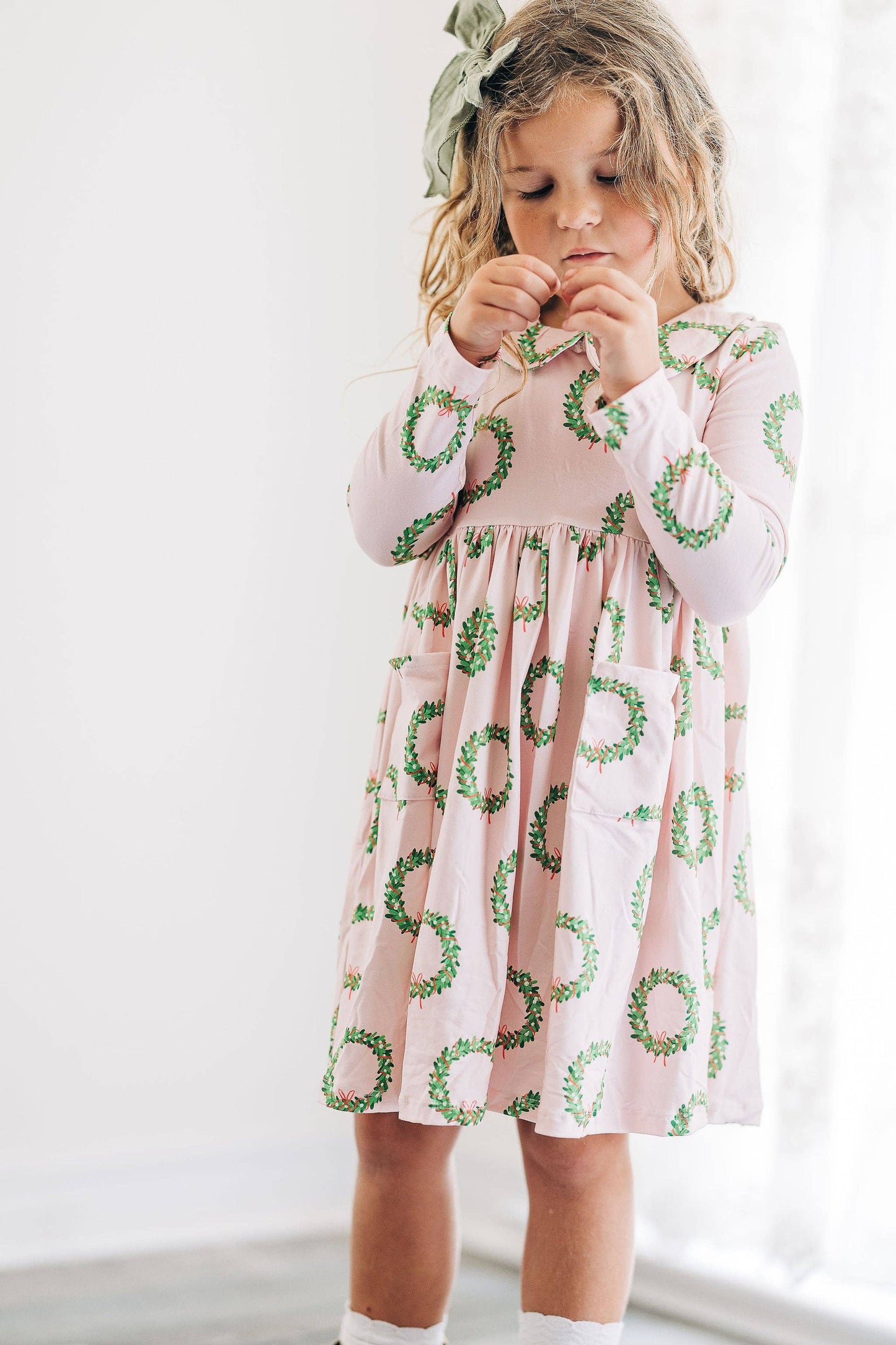 Twirl Dress - Pink Wreath
