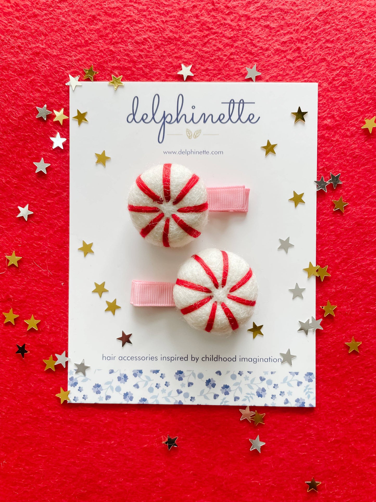 Mini Peppermint Hair Clip Set