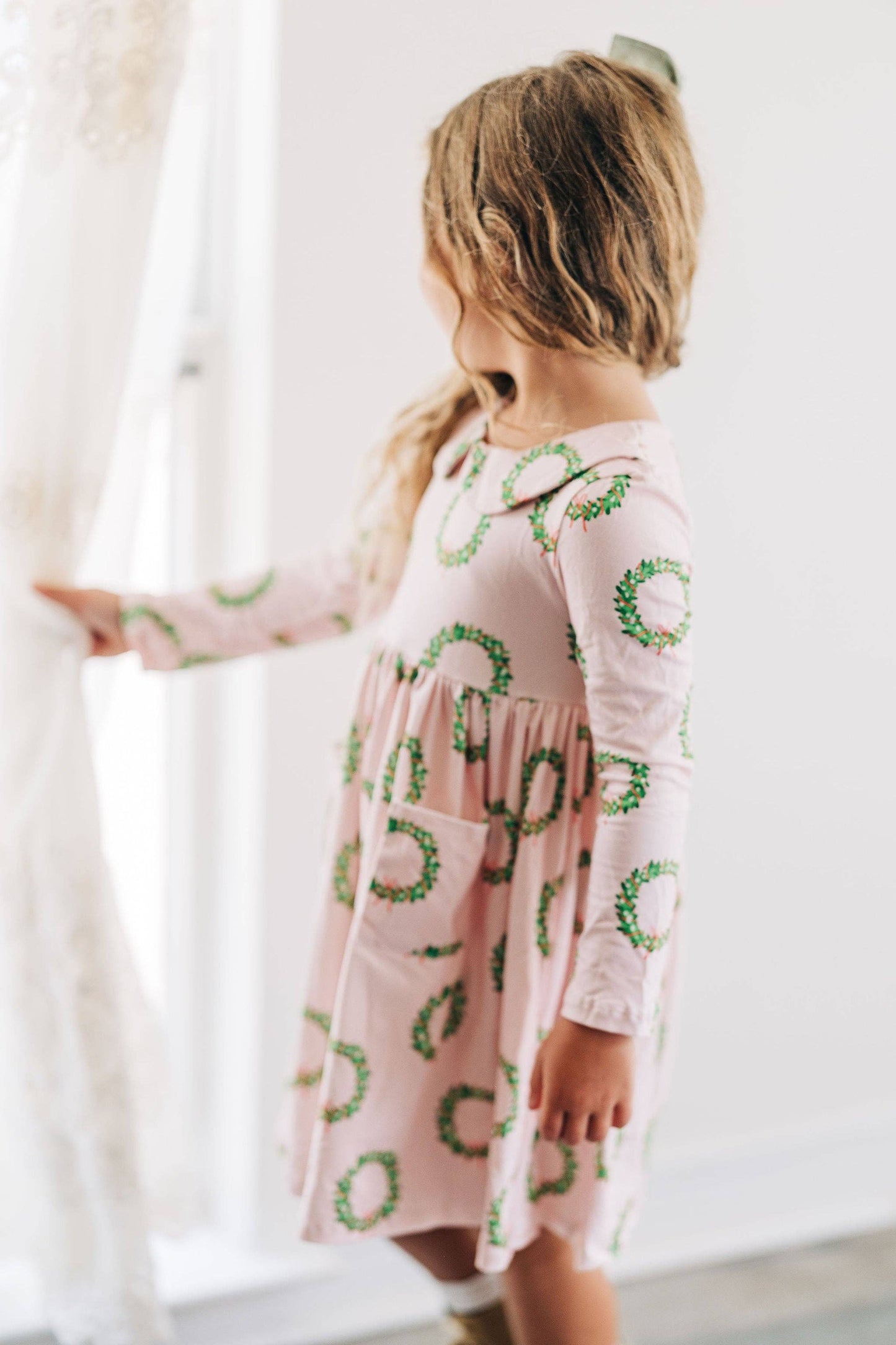 Twirl Dress - Pink Wreath