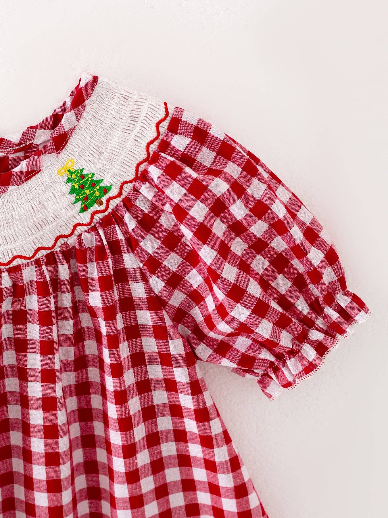 Christmas Tree Smocking Dress