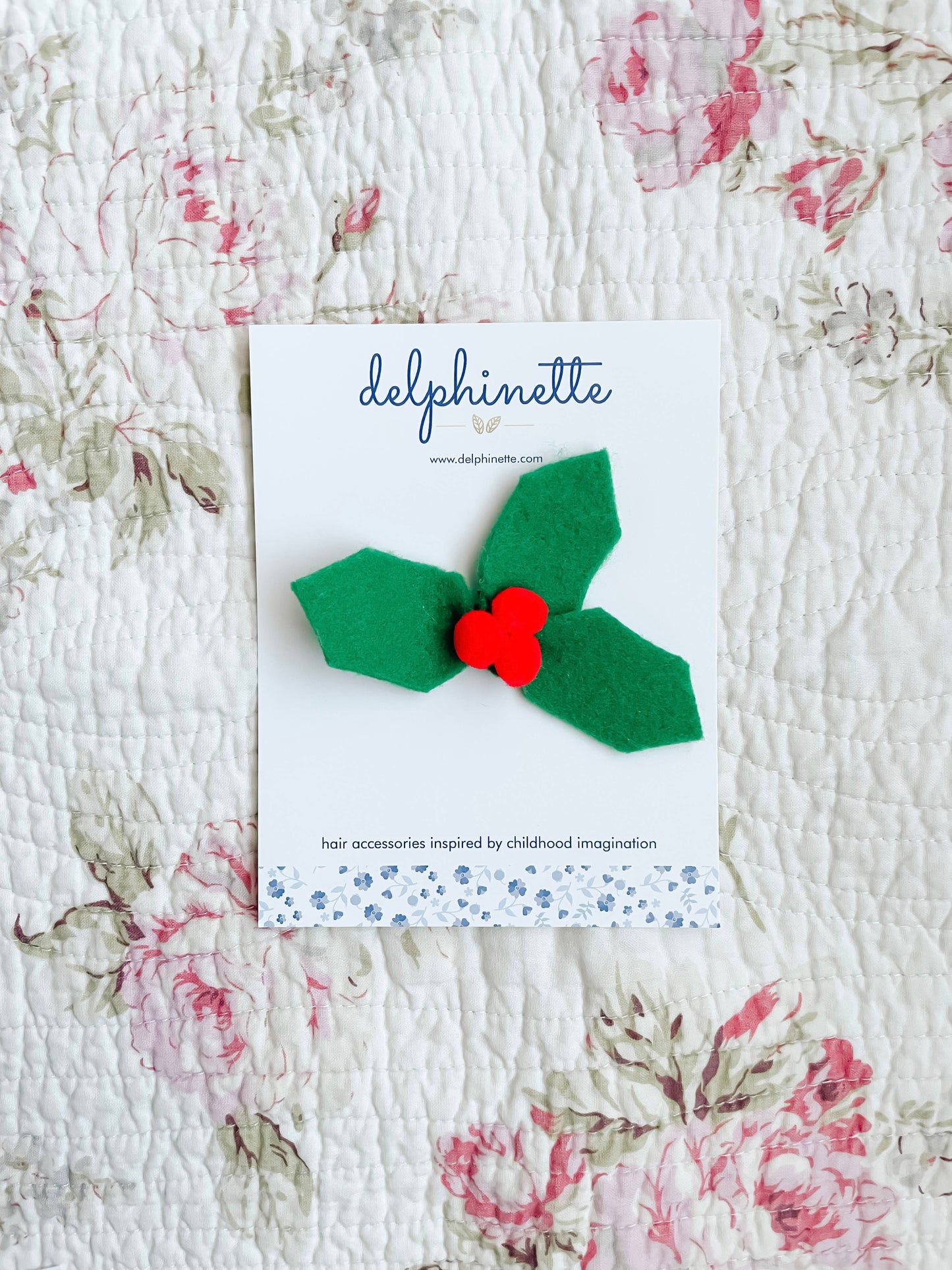 Christmas Holly Hair Clip