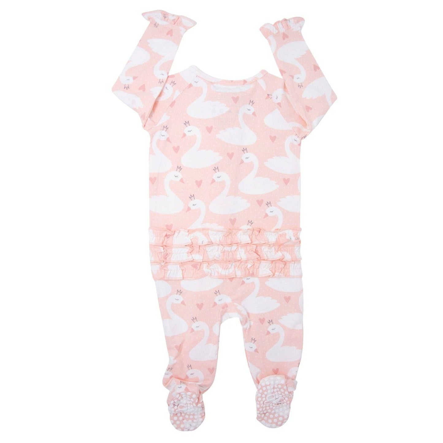 Ruffle Footie - Swan Princess