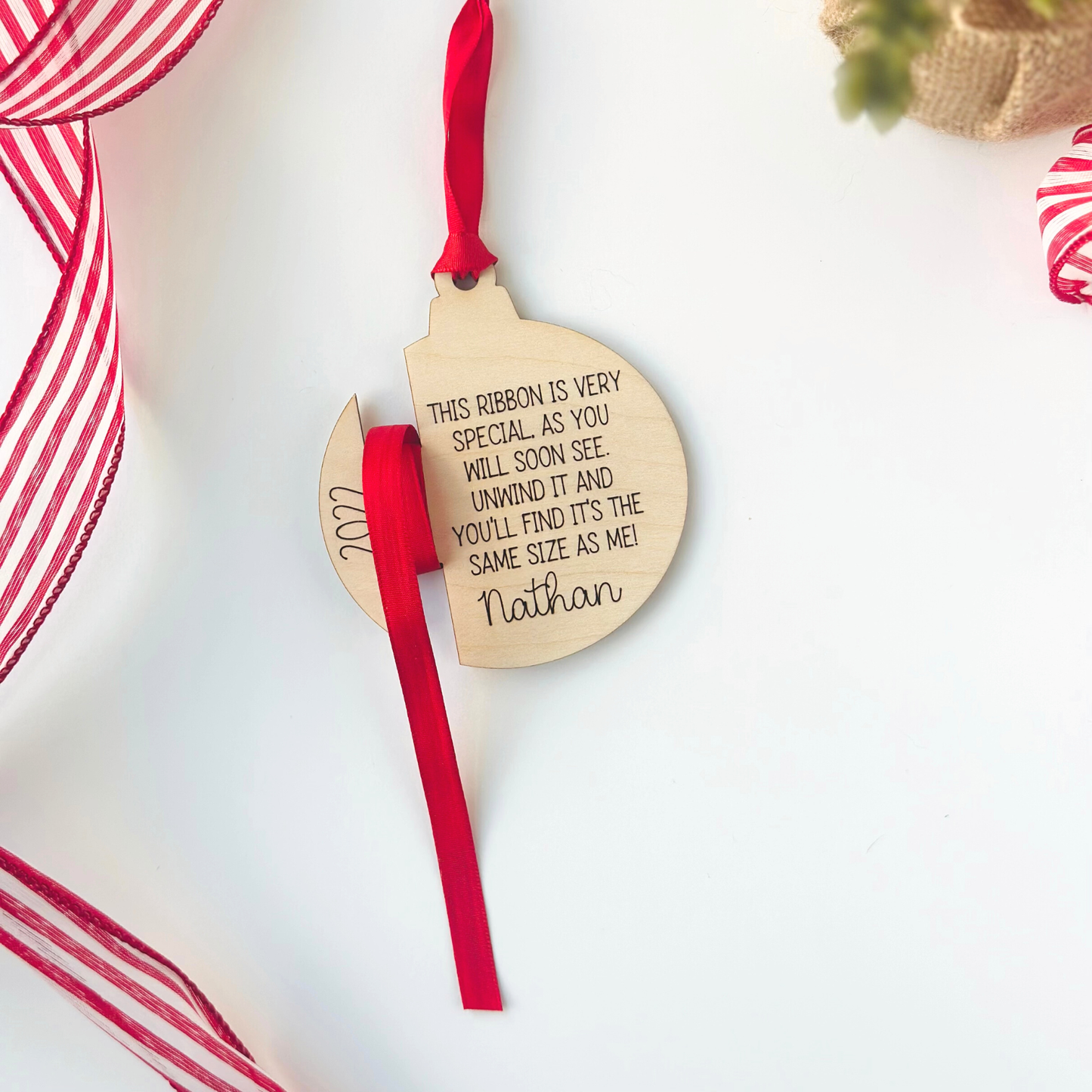 Keepsake Height Ornament, Christmas Growth Ornament