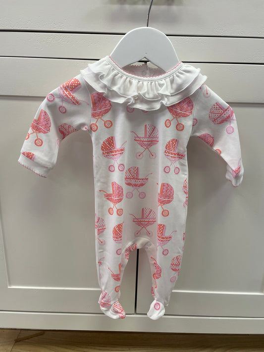 Ruffle Collar Pink Pram