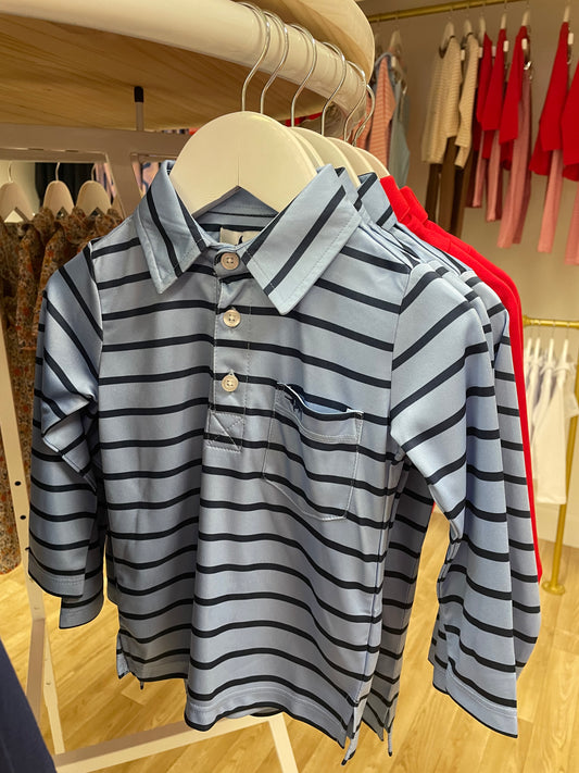 LS Stripe Polo