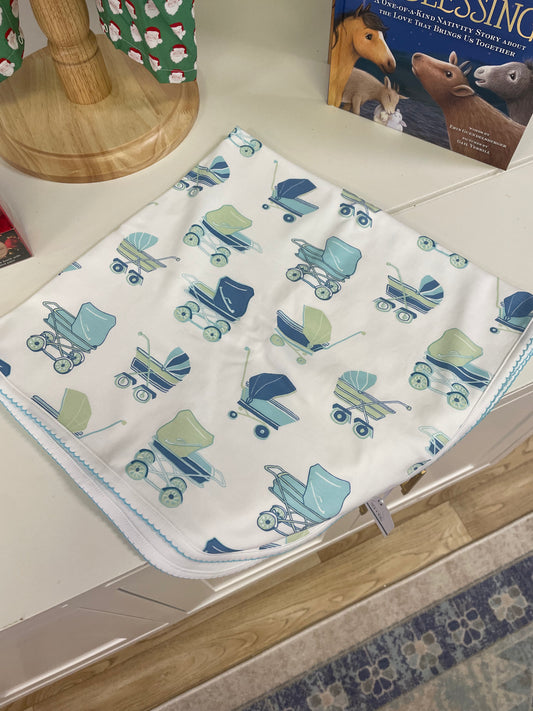 Heyward House Blanket Blue Pram