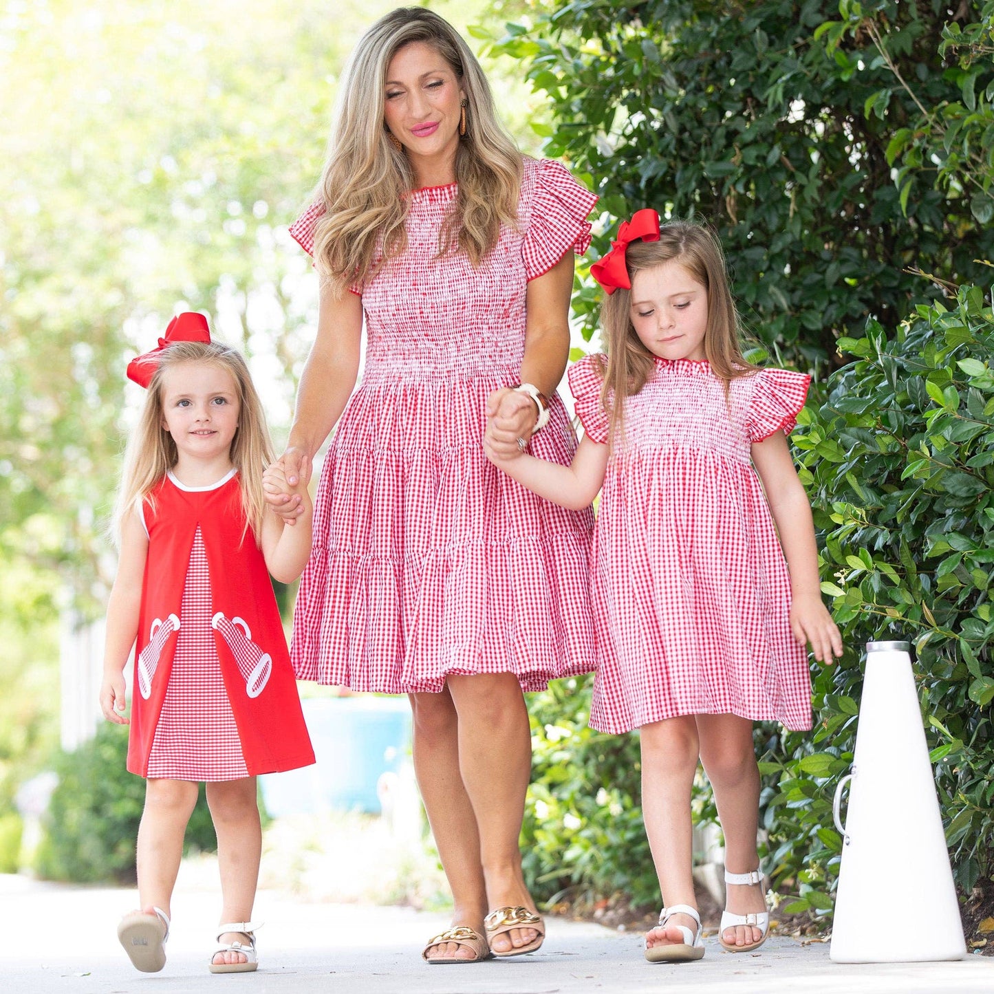 Gameday Girls Dress - Red Check