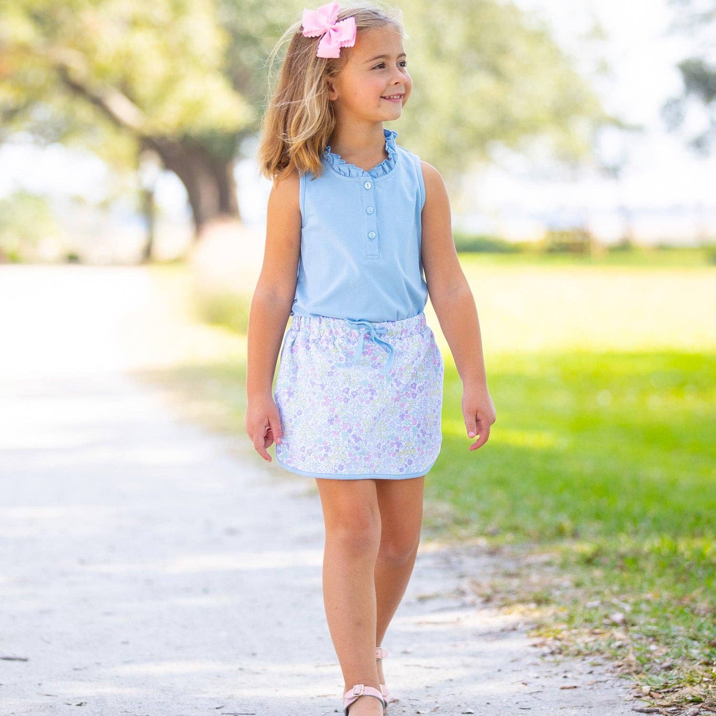 Girls Ruffle Polo