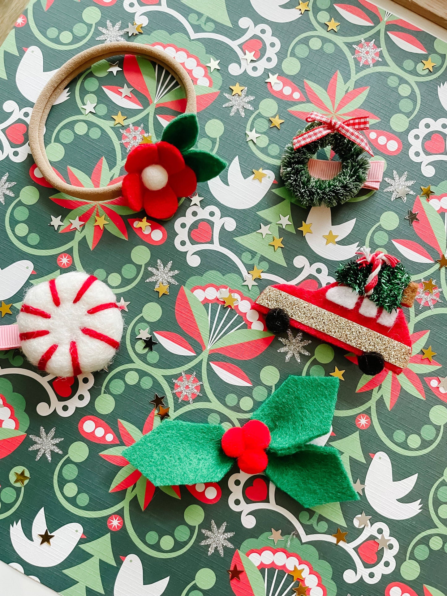 Christmas Tree On Car Hair Clip
