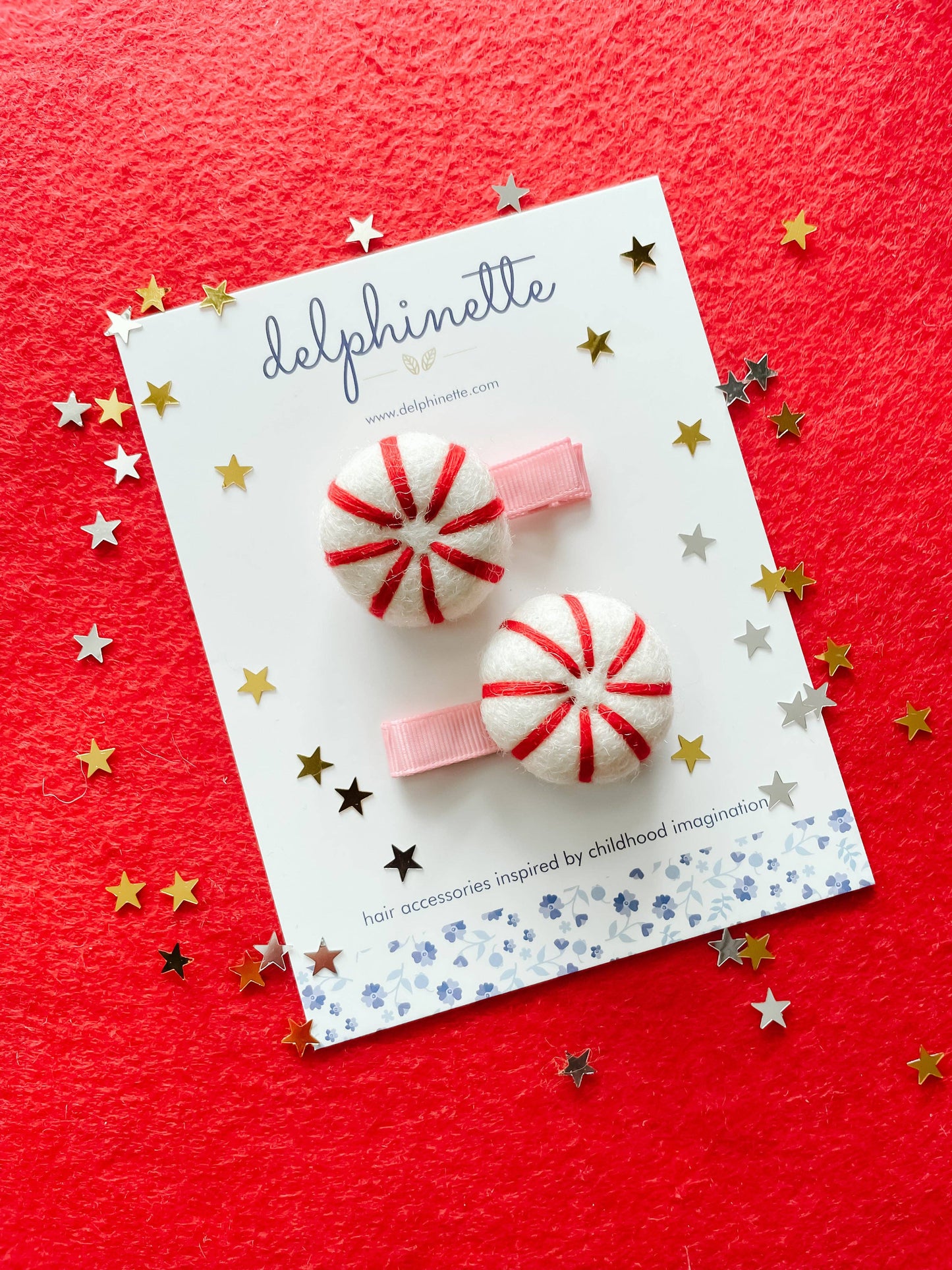 Mini Peppermint Hair Clip Set