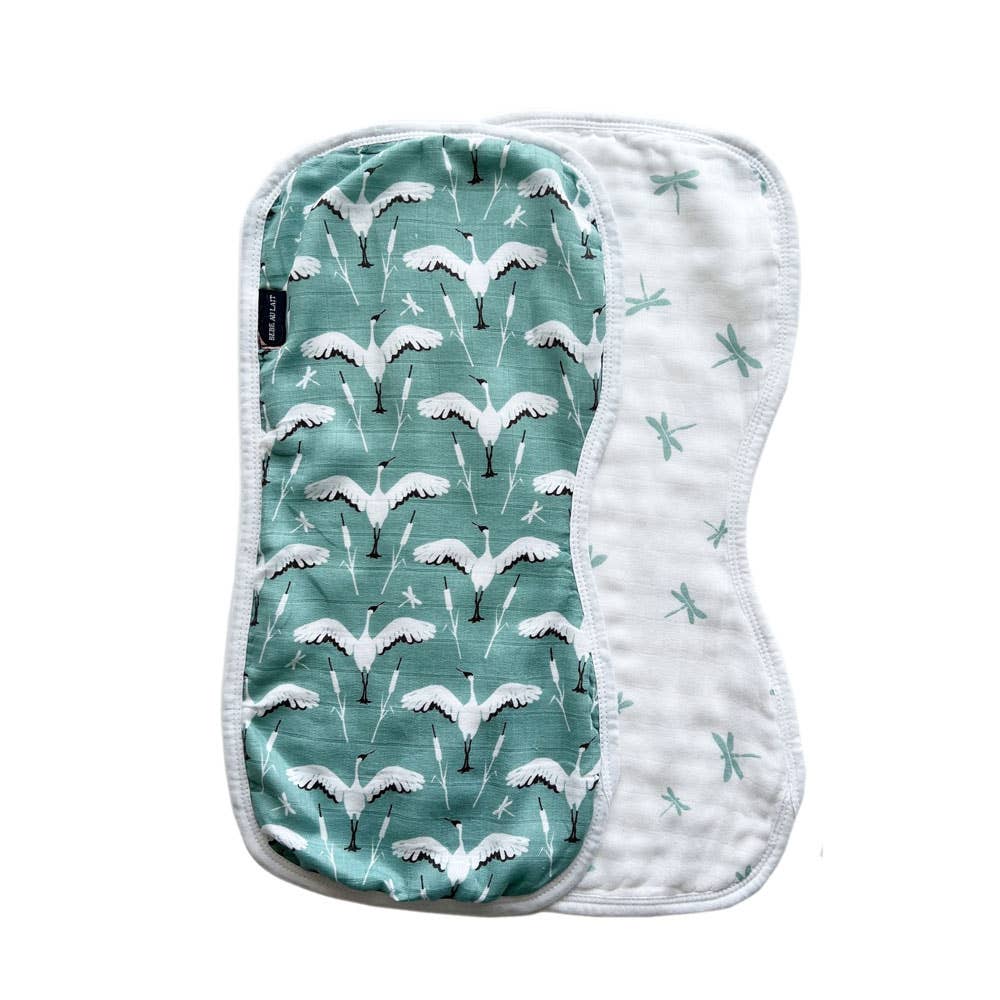 Crane + Dragonfly Oh-So-Soft Muslin Burp Cloths Set