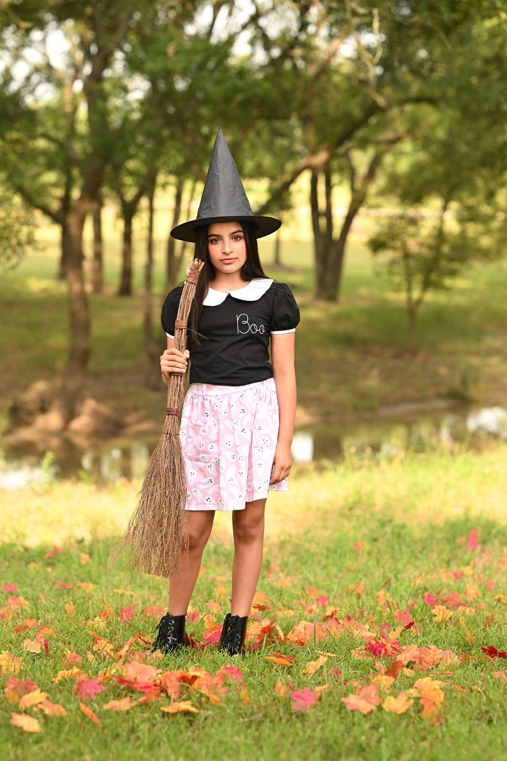 Pocket Skort - Ghosts on Pink