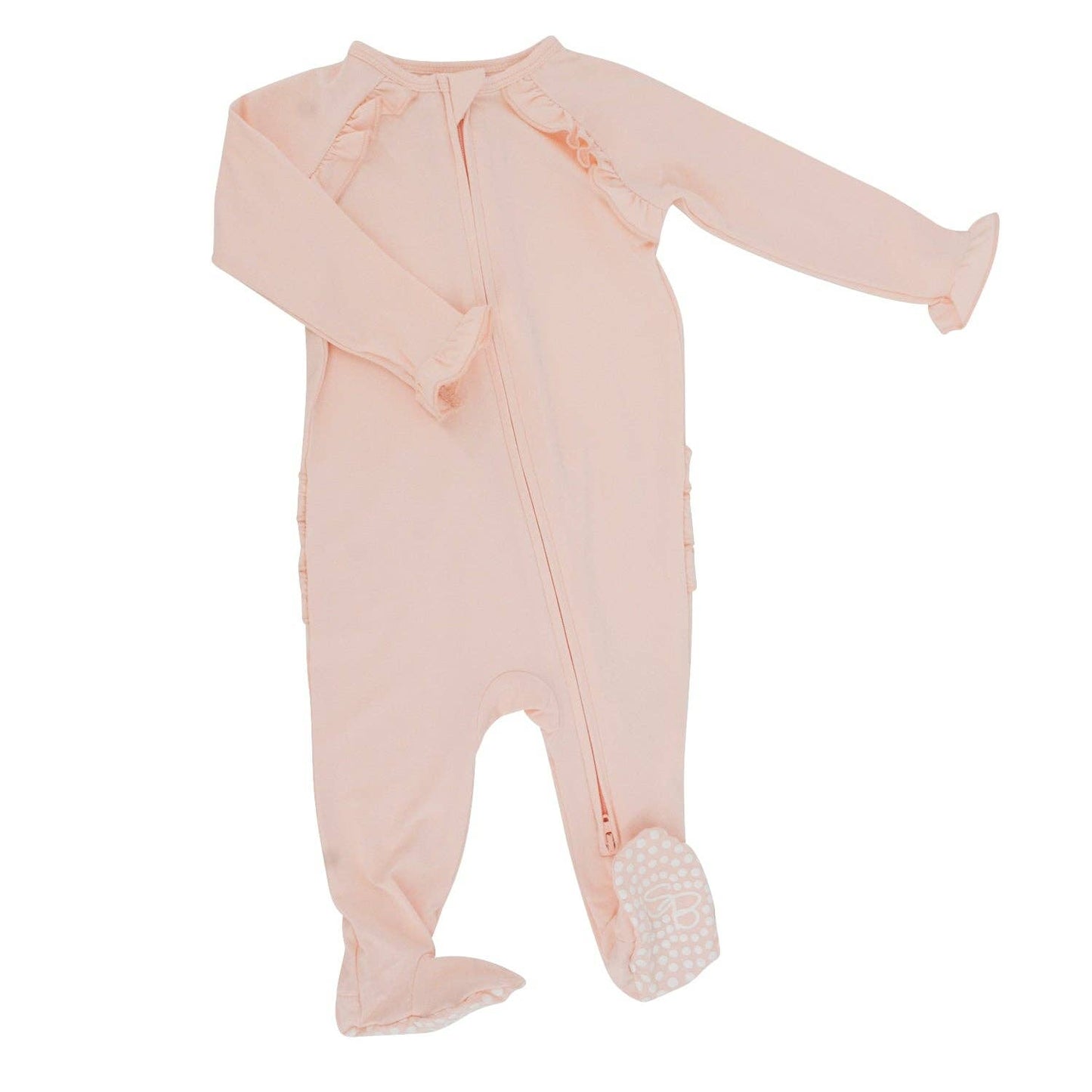 Ruffle Footie - Perfect Pink