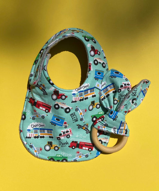 Wheels Around Town bib