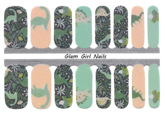 Rawr Dinosaurs Nail Wraps