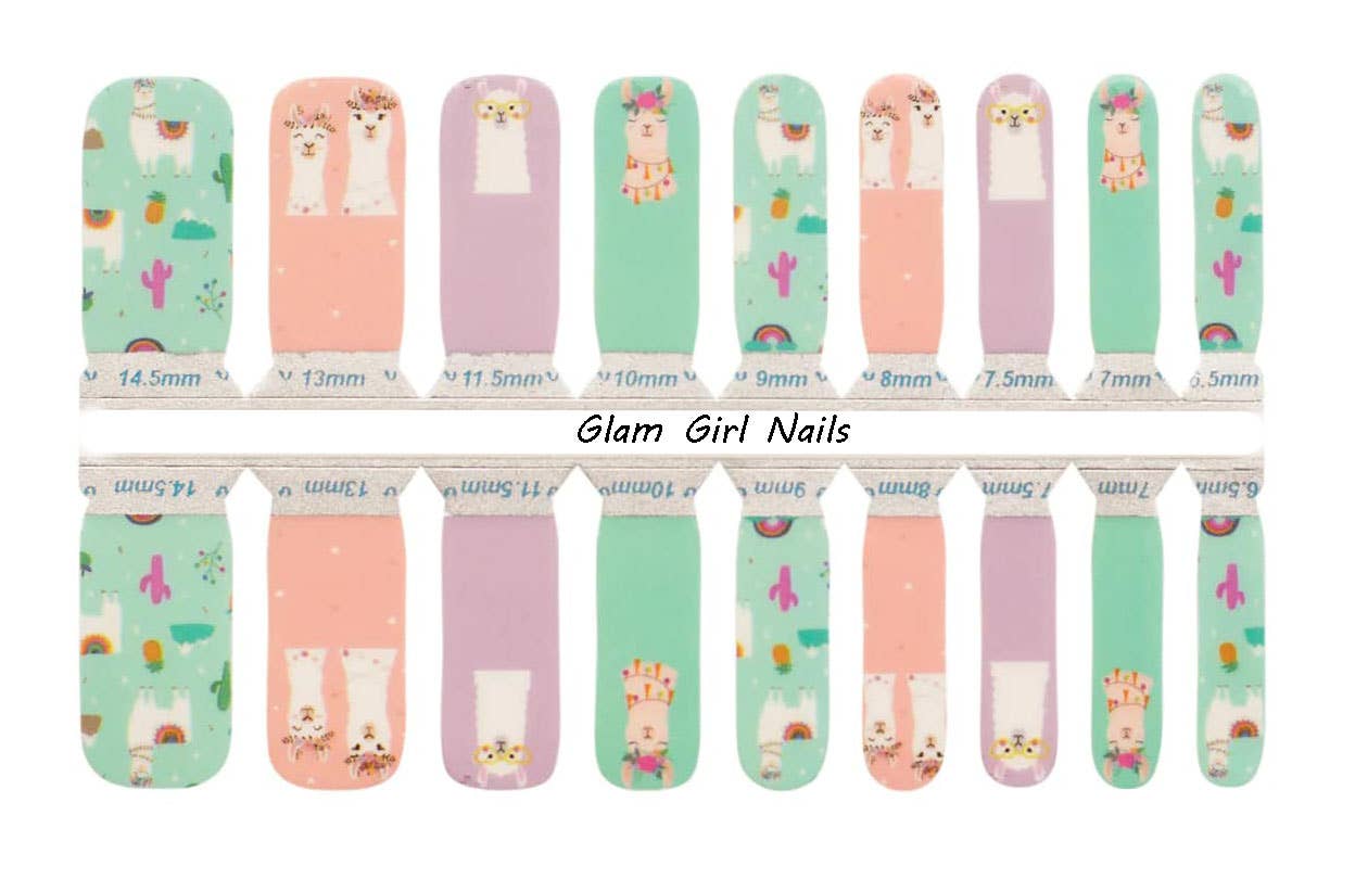 Llama Love KIDS SIZED Nail Wraps