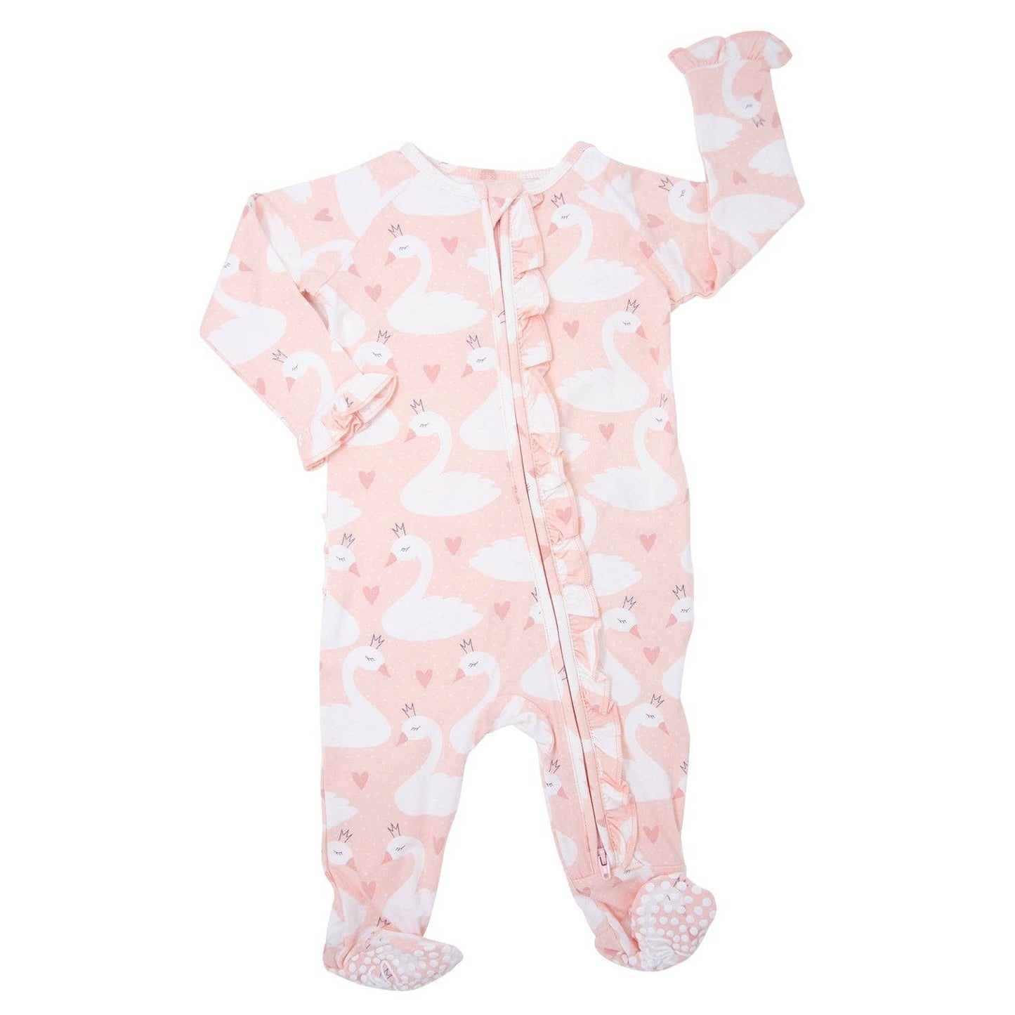 Ruffle Footie - Swan Princess