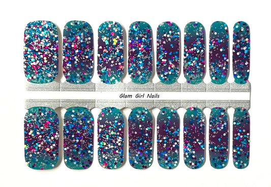 Mermaid Chunky Glitter Nail Polish Wraps