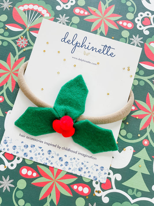 Christmas Holly Headband