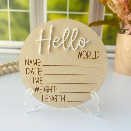 Hello World Birth Announcement